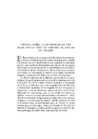 Informe sobre la incorporación del Pilar con la Cruz de Santiago al Escudo de Aragón / Pío Zabala | Biblioteca Virtual Miguel de Cervantes