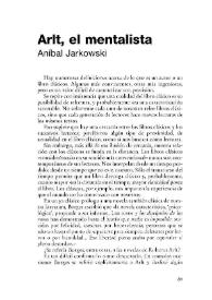 Arlt, el mentalista / Aníbal Jarkowski | Biblioteca Virtual Miguel de Cervantes