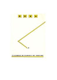 Doxa. Cuadernos de Filosofía del Derecho. Núm. 5, 1988 | Biblioteca Virtual Miguel de Cervantes