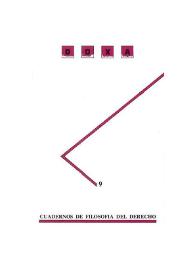 Doxa. Cuadernos de Filosofía del Derecho. Núm. 9, 1991 | Biblioteca Virtual Miguel de Cervantes