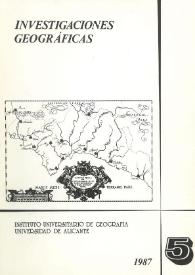 Investigaciones Geográficas. Núm. 5, 1987 | Biblioteca Virtual Miguel de Cervantes