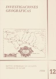 Investigaciones Geográficas. Núm. 12, 1994 | Biblioteca Virtual Miguel de Cervantes