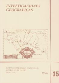 Investigaciones Geográficas. Núm. 15, 1996 | Biblioteca Virtual Miguel de Cervantes