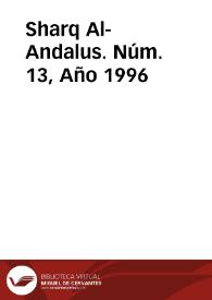 Sharq Al-Andalus. Núm. 13, Año 1996 | Biblioteca Virtual Miguel de Cervantes