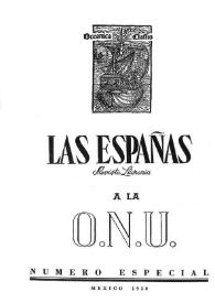 Las Españas : revista literaria. Año V, núm. 15, 16,17 y 18, agosto 1950 | Biblioteca Virtual Miguel de Cervantes