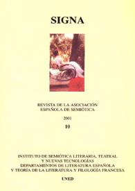 Signa : revista de la Asociación Española de Semiótica. Núm. 10, 2001