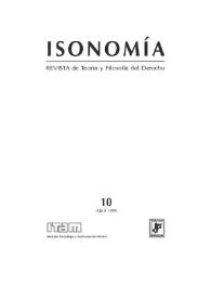 Isonomía : Revista de Teoría y Filosofía del Derecho. Núm. 10, abril 1999 | Biblioteca Virtual Miguel de Cervantes