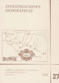 Investigaciones Geográficas. Núm. 27, 2002 | Biblioteca Virtual Miguel de Cervantes