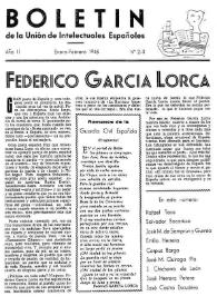 Boletín de la Unión de Intelectuales Españoles. Año II, núm. 2-3, enero-febrero 1945 | Biblioteca Virtual Miguel de Cervantes