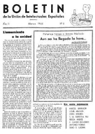 Boletín de la Unión de Intelectuales Españoles. Año II, núm. 4, marzo 1945 | Biblioteca Virtual Miguel de Cervantes