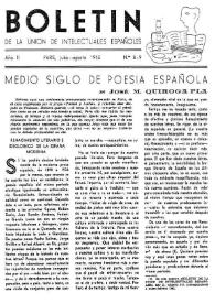 Boletín de la Unión de Intelectuales Españoles. Año II, núm. 8-9, julio-agosto 1945 | Biblioteca Virtual Miguel de Cervantes