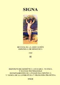 Signa : revista de la Asociación Española de Semiótica. Núm. 11, 2002 | Biblioteca Virtual Miguel de Cervantes