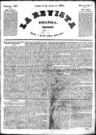 Portada:La Revista española : periódico dedicado a la Reina Ntra. Sra. Núm. 257, jueves 3 de julio de 1834