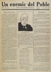 Un enemic del Poble : fulla de subversió espiritual. Núm. 3, juny de 1917 | Biblioteca Virtual Miguel de Cervantes