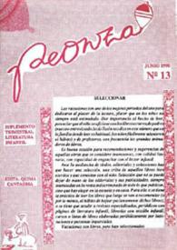 Peonza : Revista de literatura infantil y juvenil. Núm. 13, junio 1990