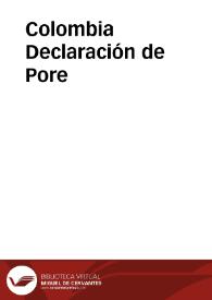 Declaración de Pore, 18 de diciembre 1818 | Biblioteca Virtual Miguel de Cervantes