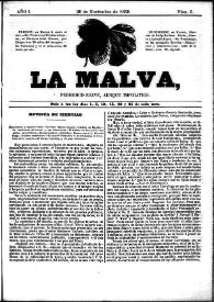 La Malva : periódico suave, aunque impolítico. Núm. 5, 20 de noviembre de 1859 | Biblioteca Virtual Miguel de Cervantes