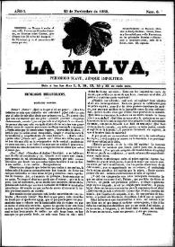 La Malva : periódico suave, aunque impolítico. Núm. 6, 25 de noviembre de 1859 | Biblioteca Virtual Miguel de Cervantes