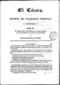 El Cócora. Núm. 41, 19 de noviembre de 1860 | Biblioteca Virtual Miguel de Cervantes