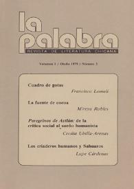 La Palabra : Revista de Literatura Chicana. Volumen I, núm. 2, Otoño de 1979 | Biblioteca Virtual Miguel de Cervantes