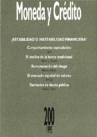 Moneda y Crédito. Núm. 200, 1995 | Biblioteca Virtual Miguel de Cervantes