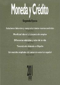 Moneda y Crédito. Núm. 201, 1995 | Biblioteca Virtual Miguel de Cervantes