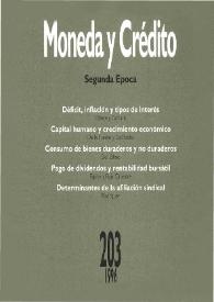 Moneda y Crédito. Núm. 203, 1996 | Biblioteca Virtual Miguel de Cervantes