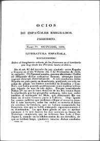 Ocios de españoles emigrados : periódico mensual. Tomo II, núm. 7, octubre 1824 | Biblioteca Virtual Miguel de Cervantes
