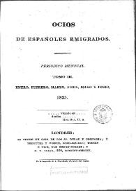 Ocios de españoles emigrados : periódico mensual. Tomo III, núm. 10, enero 1825 | Biblioteca Virtual Miguel de Cervantes