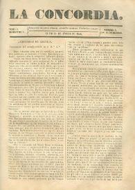 La Concordia. Tomo I, semestre I, núm. 5, 29 de enero de 1844 | Biblioteca Virtual Miguel de Cervantes