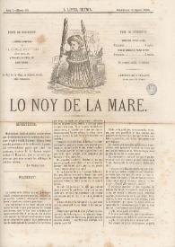 Lo noy de la mare. Any 1, núm. 10 (12 agost 1866) | Biblioteca Virtual Miguel de Cervantes