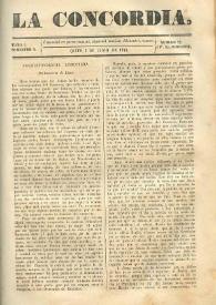 La Concordia. Tomo I, semestre I, núm. 23, 3 de junio de 1844 | Biblioteca Virtual Miguel de Cervantes