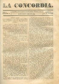 La Concordia. Tomo I, semestre II, núm. 3, 15 de julio de 1844 | Biblioteca Virtual Miguel de Cervantes