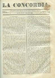La Concordia. Tomo I, semestre II, núm. 4, 22 de julio de 1844 | Biblioteca Virtual Miguel de Cervantes