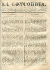 La Concordia. Tomo I, semestre II, núm. 7, 12 de agosto de 1844 | Biblioteca Virtual Miguel de Cervantes