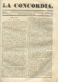 La Concordia. Tomo I, semestre II, núm. 9, 26 de agosto de 1844 | Biblioteca Virtual Miguel de Cervantes