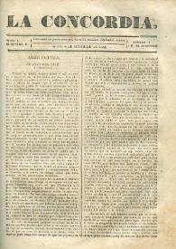 La Concordia. Tomo I, semestre II, núm. 11, 9 de septiembre de 1844 | Biblioteca Virtual Miguel de Cervantes