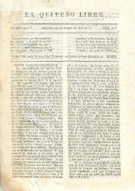 El quiteño libre. Año I, trimestre I, núm. 2, domingo 19 de mayo de 1833 | Biblioteca Virtual Miguel de Cervantes