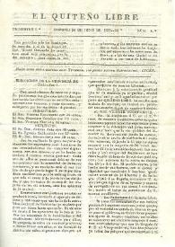 El quiteño libre. Año I, trimestre I, núm. 8, domingo 30 de junio de 1833 | Biblioteca Virtual Miguel de Cervantes