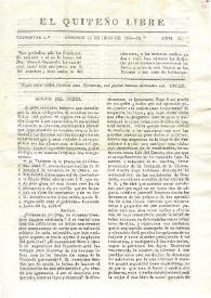 El quiteño libre. Año I, trimestre I, núm. 10, domingo 14 de julio de 1833 | Biblioteca Virtual Miguel de Cervantes