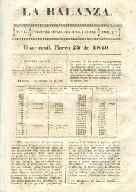 La Balanza. Núm. 17, enero 25 de 1840 | Biblioteca Virtual Miguel de Cervantes