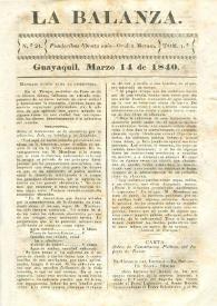 La Balanza. Núm. 24, marzo 14 de 1840 | Biblioteca Virtual Miguel de Cervantes