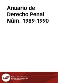 Anuario de Derecho Penal. Núm. 1989-1990