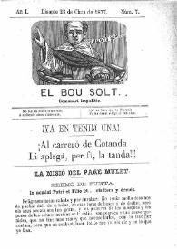 El Bou Solt : semanari impolític. Añ I, núm. 7 (Disapte 23 de Chuñ de 1877) [sic]