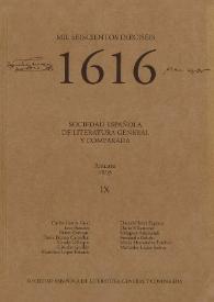 1616 : Anuario de la Sociedad Española de Literatura General y Comparada. Anuario IX, 1995 | Biblioteca Virtual Miguel de Cervantes