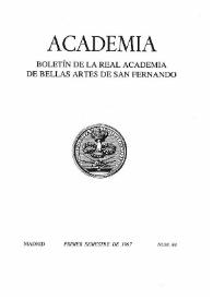Academia : Anales y Boletín de la Real Academia de Bellas Artes de San Fernando. Núm. 84, primer semestre de 1997 | Biblioteca Virtual Miguel de Cervantes