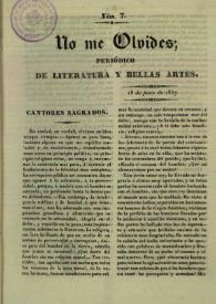 No me olvides. Núm. 7, 18 de junio de 1837 | Biblioteca Virtual Miguel de Cervantes