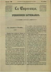 La esperanza : periódico literario. Núm. 32, domingo 10 de noviembre de 1839 | Biblioteca Virtual Miguel de Cervantes