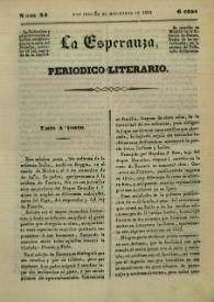 La esperanza : periódico literario. Núm. 34, domingo 24 de noviembre de 1839 | Biblioteca Virtual Miguel de Cervantes