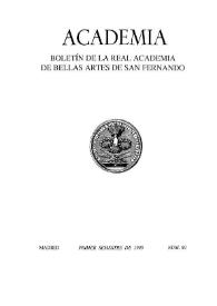 Academia : Anales y Boletín de la Real Academia de Bellas Artes de San Fernando. Núm. 80, primer semestre, 1995 | Biblioteca Virtual Miguel de Cervantes